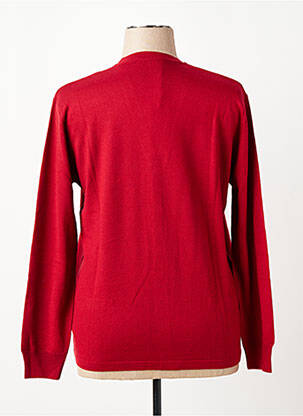 Gilet manches longues coupe cintrée rouge ELLEMME femme