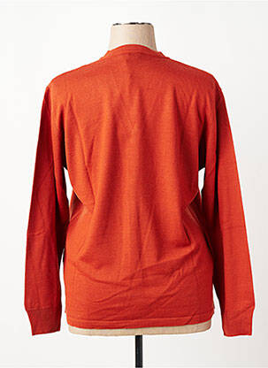 Gilet manches longues coupe cintrée orange ELLEMME femme