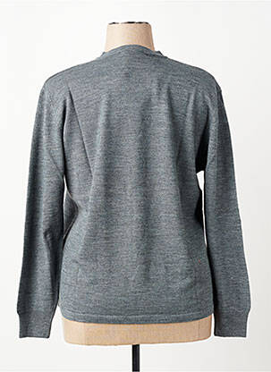 Gilet manches longues coupe cintrée gris ELLEMME femme