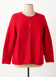 Gilet manches longues fermeture boutonnée sur le devant rouge OLSEN femme