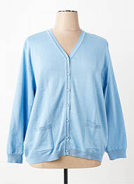 Gilet manches longues fermeture boutonnée sur le devant bleu GRIFFON femme
