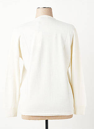 Gilet manches longues coupe cintrée blanc ELLEMME femme