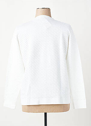 Gilet manches longues fermeture boutonnée sur le devant blanc PAUPORTÉ femme