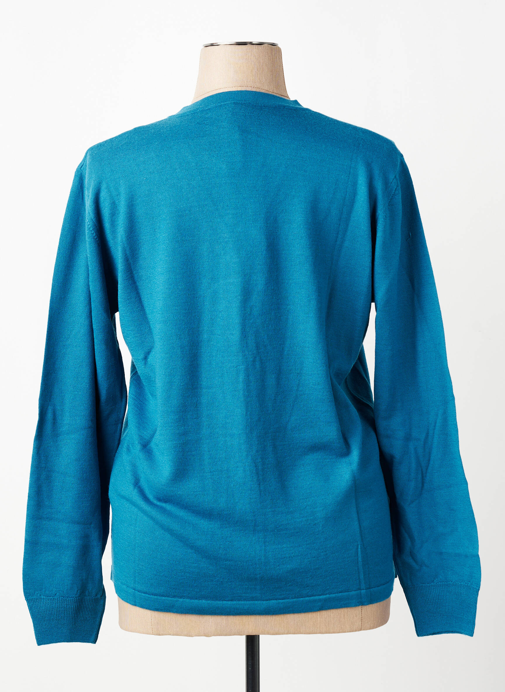 Gilet manches longues coupe cintrée bleu clair ELLEMME femme