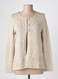 Gilet manches longues fermeture boutonnée sur le devant beige GRIFFON femme