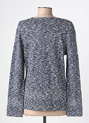 Gilet manches longues col rond bleu GRIFFON femme
