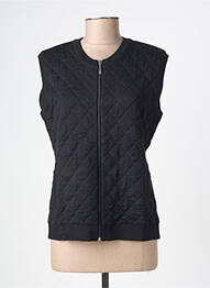 Gilet manches courtes coupe cintrée noir ELLEMME femme
