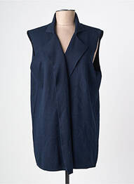 Gilet manches courtes col v bleu ESCORPION femme