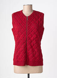 Gilet manches courtes coupe cintrée rouge ELLEMME femme