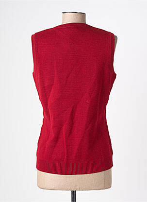 Gilet manches courtes coupe cintrée rouge ELLEMME femme