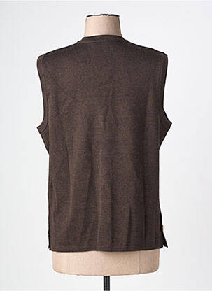 Gilet sans manche coupe droite marron PAUPORTÉ femme