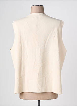 Gilet manches courtes coupe droite beige ESCORPION femme