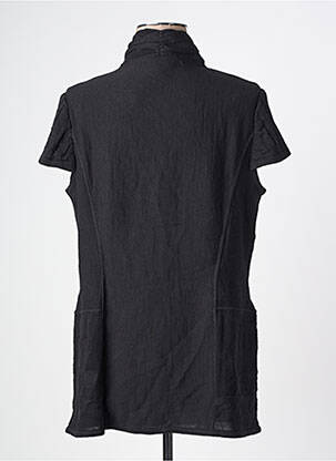 Gilet manches courtes coupe droite noir PAUPORTÉ femme
