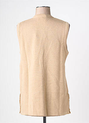 Gilet manches courtes coupe droite beige PAUPORTÉ femme