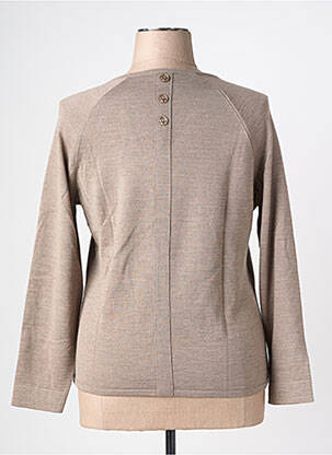 Pull coupe droite manches longues marron PAUPORTÉ femme