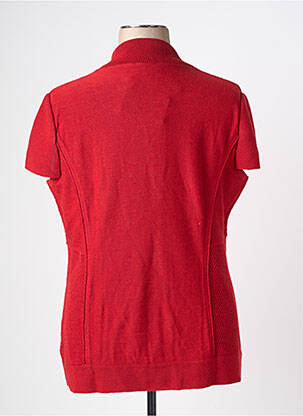 Gilet manches courtes coupe droite rouge PAUPORTÉ femme