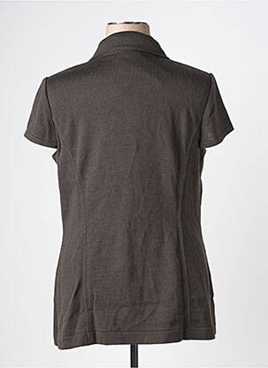 Gilet manches courtes coupe droite vert PAUPORTÉ femme