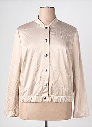 Veste casual col rond beige FRANK WALDER femme