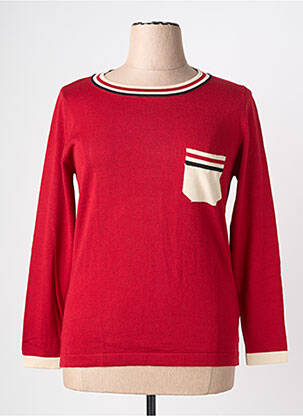 Pull coupe cintrée manches longues rouge PAUPORTÉ femme
