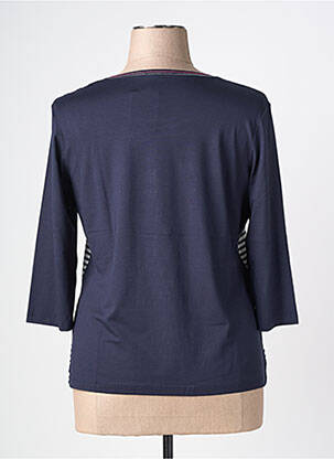T-shirt manches 3/4 manches 3/4 bleu FRANK WALDER femme