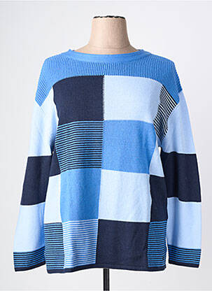 Pull coupe droite manches longues bleu OLSEN femme