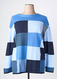 Pull coupe droite manches longues bleu OLSEN femme