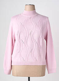 Pull coupe cintrée manches longues rose EDWIGE femme