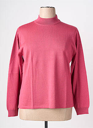 Pull coupe cintrée manches longues rose LEWINGER femme