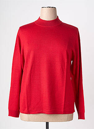 Pull coupe cintrée manches longues rouge clair LEWINGER femme