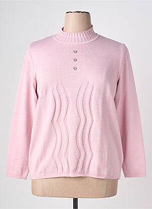 Pull coupe droite manches longues rose RODAM femme