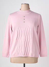 Pull coupe droite manches longues rose RODAM femme
