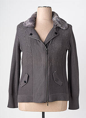 Veste casual coupe cintrée gris FRANK WALDER femme