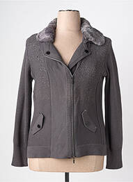 Veste casual coupe cintrée gris FRANK WALDER femme