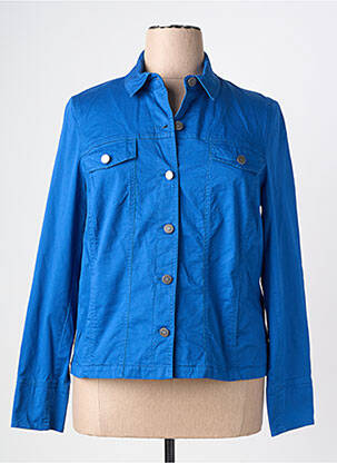 Veste casual col chemisier bleu GUY DUBOUIS femme