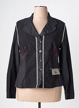 Veste casual col chemisier noir PAUSE CAFE femme