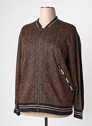 Veste casual col rond marron 7 SEASONS femme
