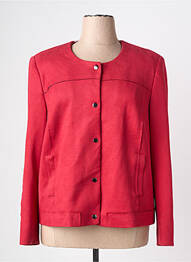 Veste casual col rond rouge CHRISTINE LAURE femme