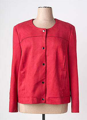 Veste casual col rond rouge CHRISTINE LAURE femme