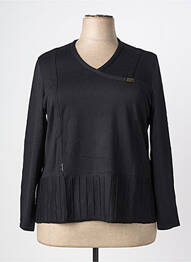 Pull coupe droite manches longues noir PAUPORTÉ femme
