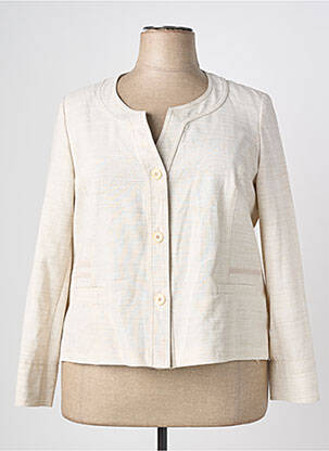 Veste casual col rond beige PAUPORTÉ femme