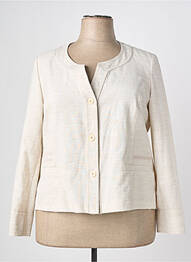 Veste casual col rond beige PAUPORTÉ femme