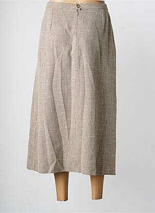 Jupe longue fermeture zippée au dos beige PIER BÉ femme