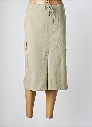 Jupe mi-longue coupe droite vert OLSEN femme