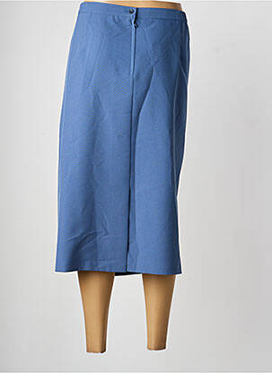 Jupe mi-longue coupe droite bleu CLAUDIA GIL femme
