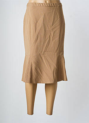 Jupe mi-longue coupe évasée beige KARTING femme