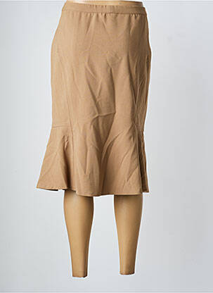 Jupe mi-longue coupe évasée beige KARTING femme