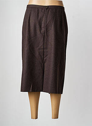 Jupe mi-longue coupe droite marron BS (BEST SELECTION) femme