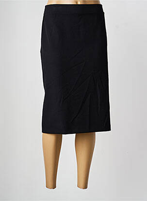Jupe mi-longue coupe droite noir FRANK WALDER femme