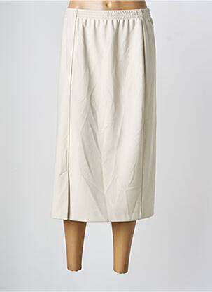Jupe mi-longue coupe droite beige FINNKARELIA femme
