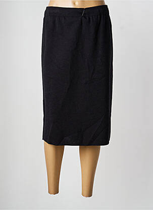 Jupe mi-longue coupe droite noir GRIFFON femme